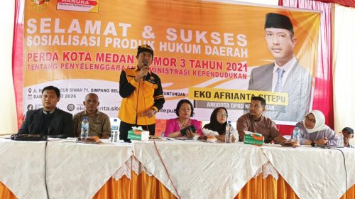 Eko Afrianta Sitepu Sosialisasikan Perda Administrasi Kependudukan, Warga Sampaikan Beragam Keluhan