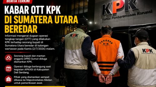 Kabar Dugaan OTT KPK terhadap Seorang Bupati di Sumut Beredar, Belum Ada Konfirmasi Resmi