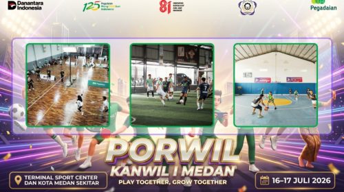 Sambut HUT ke-81 Kemerdekaan RI, Pegadaian Kanwil I Medan Gelar PORWIL 2026 Bertajuk “Play Together, Grow Together”