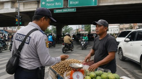 Diduga Oknum Honorer Dishub Medan Lakukan Pungli terhadap Pedagang di Simpang Simalingkar