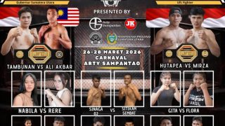 JFC Season 2 Digelar di Simalungun, Petarung Indonesia dan Malaysia Perebutkan Sabuk Gubernur Sumut