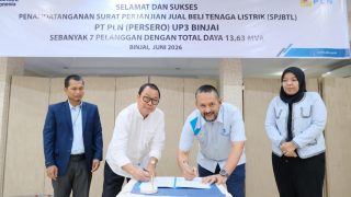 PLN Binjai Teken SPJBTL dengan Tujuh Pelanggan, Tambahan Daya 13,63 MVA Dorong Investasi dan Pertumbuhan Ekonomi