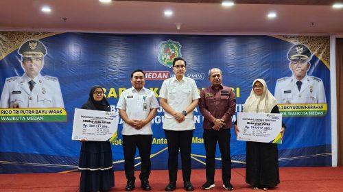 BPJS Ketenagakerjaan Salurkan Rp481 Juta Manfaat JKM dan Beasiswa untuk PPPK Paruh Waktu di Medan
