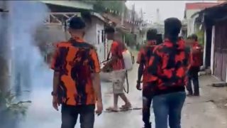 Cegah DBD di Musim Pancaroba, PP Ranting Polonia Gelar Fogging Massal