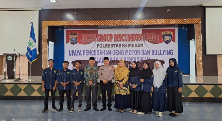 Polrestabes Medan Laksanakan FGD Guna Pencegahan Geng Motor dan Bullying melalui Dunia Pendidikan