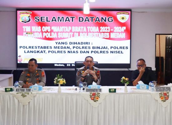 Operasi Mantap Brata Toba 2023 – 2024, Tim Itwasda Polda Sumut Kunker ke Polrestabes Medan
