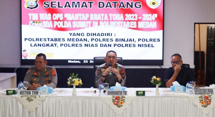 Operasi Mantap Brata Toba 2023 – 2024, Tim Itwasda Polda Sumut Kunker ke Polrestabes Medan