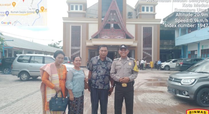 Polrestabes Medan Pengamanan Ibadah Natal di Gereja HKBP Padang Bulan