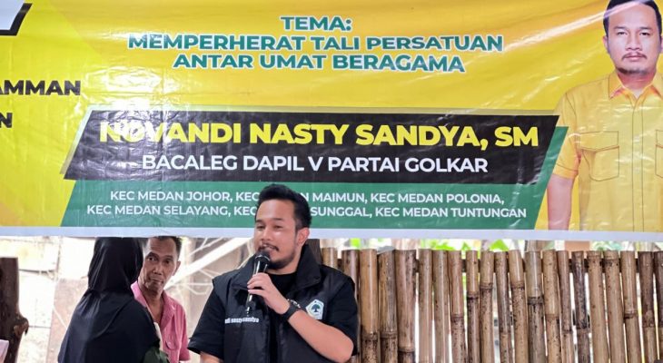 Tim Pemenangan Caleg Partai Golkar Novandi Nasty Sandya, SM Gelar Kegiatan Sosialisasi yang Menarik Warga
