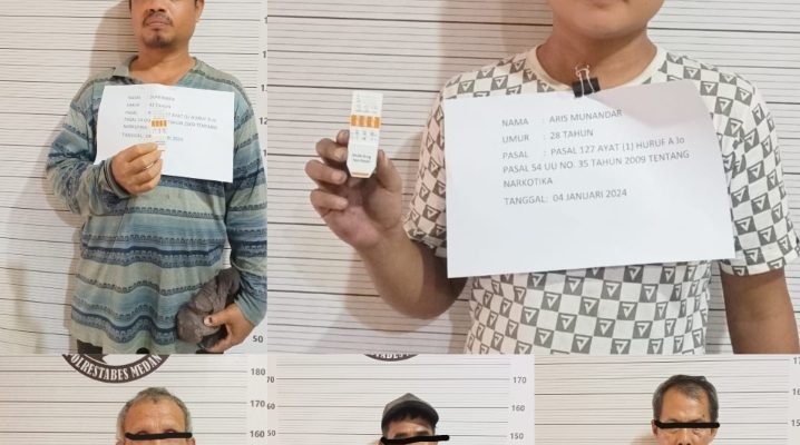 Ditresnarkoba Polda Sumut dan Satresnarkoba Polrestabes Medan Gerebek dan tangkap Pengguna dan Bandar Narkoba di mencirim pondok