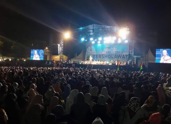 Sukseskan Pemilu 2024,Creative Anak muda Sumut Gelar Medan Bersholawat di Hadiri 10.000 jiwa