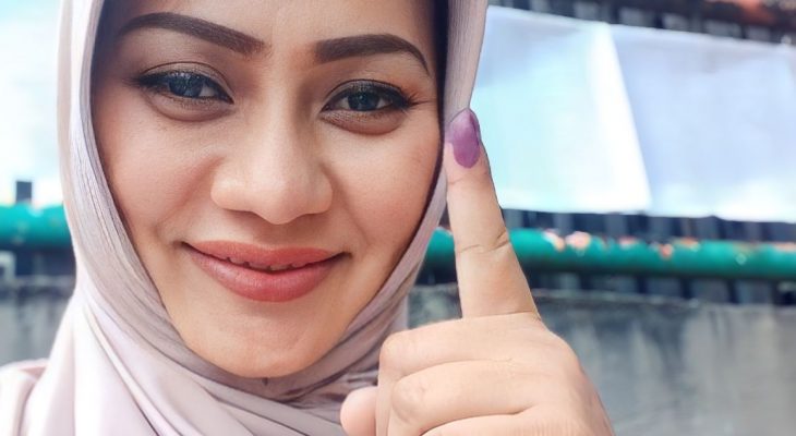 Gunakan Hak Pilih di TPS  20 Glugur Darat 1, Lailatul Badri Awasi Jalannya Pemilu 2024, Pantau TPS di Dapil 3 Kota Medan