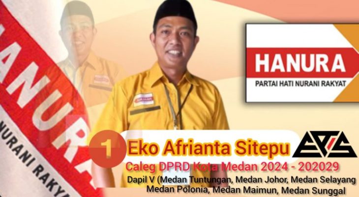 Caleg Pendatang Baru Hanura Eko Afrianta Raih Suara Tertinggi Goyang Suara Incumbent di Dapil 5 Kota Medan
