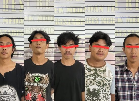 Polisi Gerak Cepat Amankan 5 Pelaku Penyerangan di Gang Wongso Medan