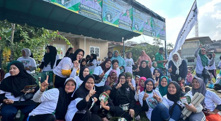 Gelar Senam Bersama, Caleg Partai Kebangkitan Bangsa (PKB) Afrida Ginting SH Rangkul Dukungan di Kecamatan Medan Maimun