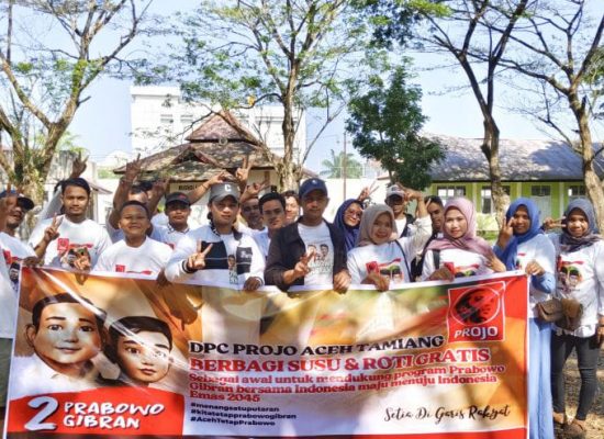 Di Aceh Tamiang Organisasi Projo Deklarasi Dukung Prabowo Jadi Presiden 2024