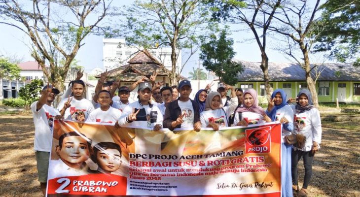 Di Aceh Tamiang Organisasi Projo Deklarasi Dukung Prabowo Jadi Presiden 2024