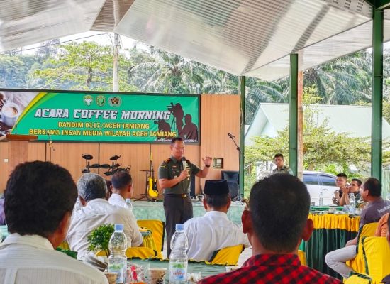 Dandim 0117/Aceh Tamiang Adakan Coffee Morning Bersama Wartawan, Sekaligus Ajakan Lomba TMMD