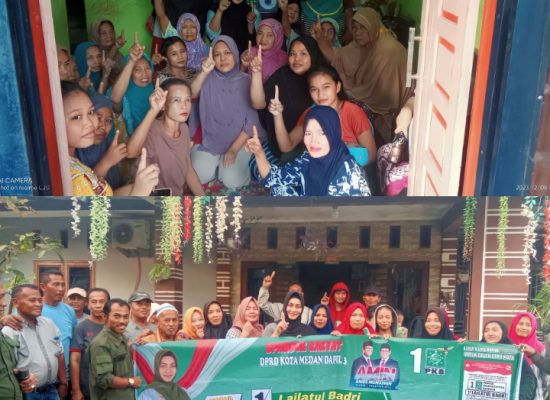 Caleg Partai Kebangkitan Bangsa Lailatul Badri Kunjungi   Warga Kecamatan Medan Deli Dan Medan Tembung