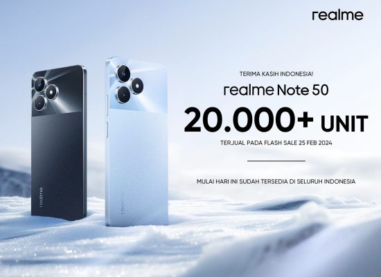 Catatkan Rekor Positif! realme Note 50 Terjual Lebih dari 20 Ribu Unit Selama Periode Flash Sale