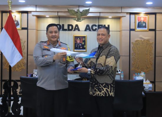 Kapolda Aceh Terima Audiensi GM Garuda Indonesia