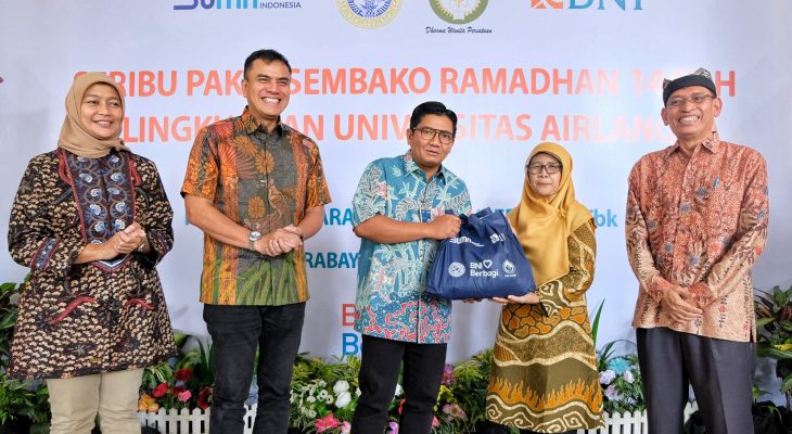 Semarak Ramadan, BNI dan UNAIR Berkolaborasi Bagi 1.000 Paket Sembako
