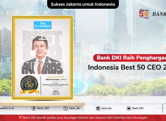Bank DKI Raih Penghargaan Indonesia Best 50 CEO 2024