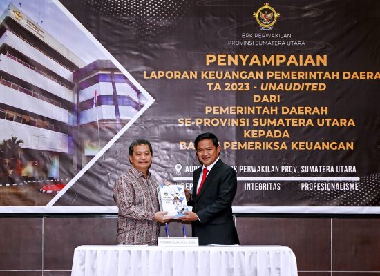 Serahkan LKPD 2023 ke BPK, Pj Gubernur Targetkan Pemprov Sumut Raih WTP ke-10