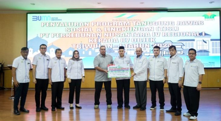 PalmCo Regional 1 Serahkan Bantuan Tanggung Jawab Sosial Perusahaan Triwulan I Tahun 2024 Sebesar Rp1,1 Milyar untuk 87 Objek Bantuan