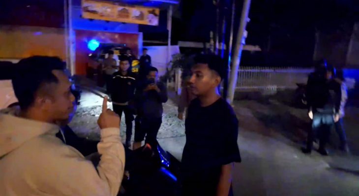Polrestabes Medan Bersama Polsek Medan Baru  Bubarkan Sahur On The Road