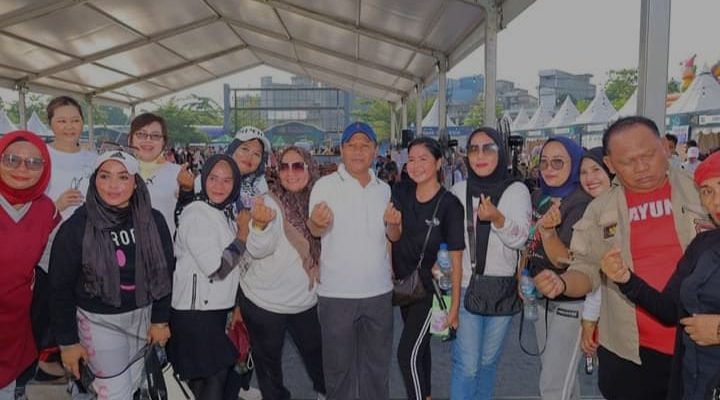 Walikota Dan Ratusan Warga Tanjungbalai Memeriahkan Kegiatan Senam Pagi Bersama Perwakilan Bank Indonesia Cabang Pematang Siantar