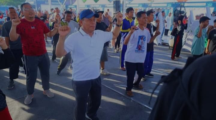 Ratusan Warga Tanjungbalai Memeriahkan Kegiatan Senam Pagi Bersama Perwakilan Bank Indonesia Cabang Pematang Siantar dan Pemerintah Kota Tanjungbalai