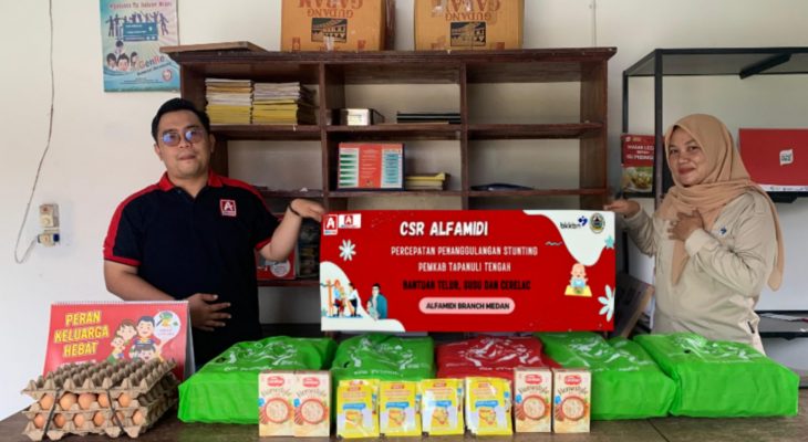 Alfamidi Salurkan CSR Paket Nutrisi tahap ke-4 Bersama Nestle di Tapanuli Tenga
