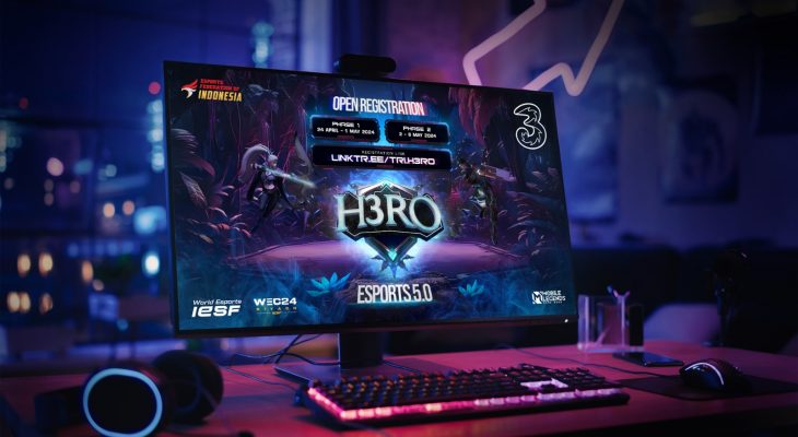 Konsisten Dukung Talenta Muda Esports Indonesia, Tri Kembali Gelar H3RO Esports 5.0