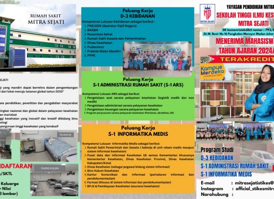 Pendaftaran Mahasiswa Baru STIKES Mitra Sejati Dibuka, Berikut Program Jurusannya