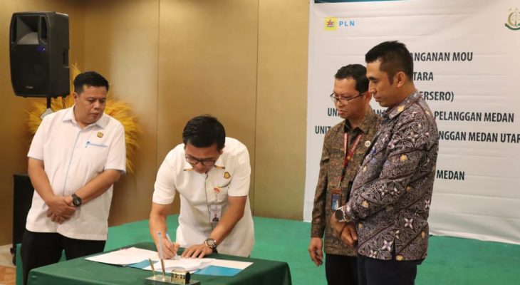 Resmi! Kolaborasi PLN UP3 Medan dan PLN UP3 Medan Utara Dengan Kejaksaan Negeri Medan dengan Penandatangan MoU