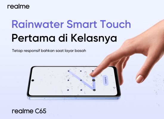Tersedia Mulai Hari Ini, realme C65 Hadirkan Teknologi Rainwater Smart Touch dan IP54 agar Tetap Lancar Dioperasikan Walau dalam Keadaan Basah