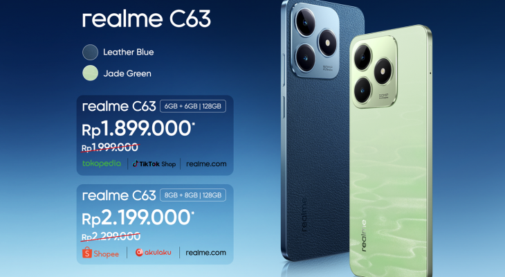 realme C63 Resmi Meluncur di Indonesia, Usung Pengisian Daya Tercepat 45W dan Desain Premium Vegan Leather di Segmen Harga Sejutaan