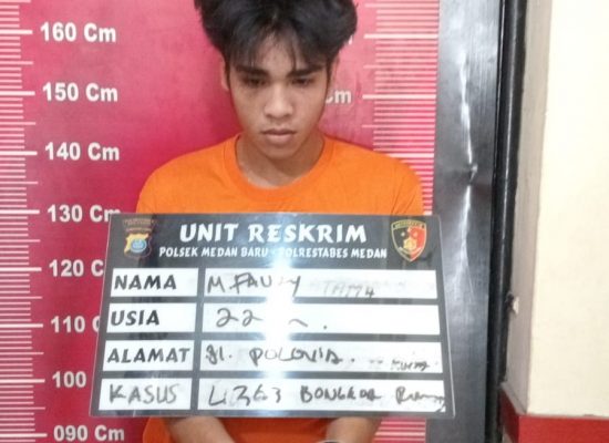 Reskrim Polsek Medan Baru Tangkap Pelaku Bongkar Rumah