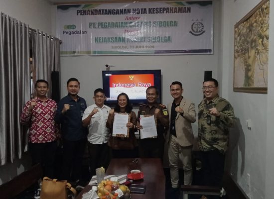 PT Pegadaian Lakukan Kerjasama di Bidang Hukum Perdata dan Tata Usaha Dengan Kejaksaan Negeri Sibolga