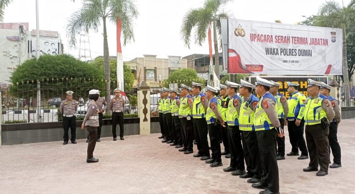Kasatlantas Polres Dumai AKP Lily Gelar Apel Persiapan Malam Takbiran Idul Adha