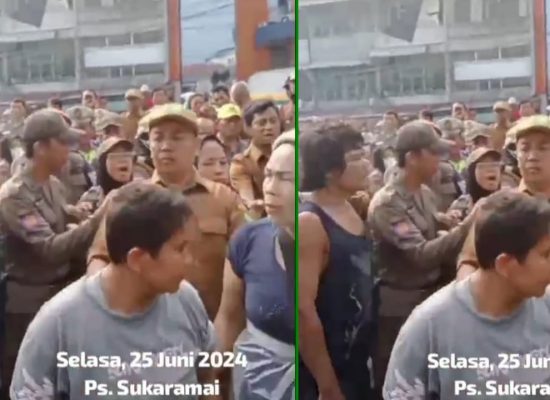 Viral Penertiban Pedagang Sukarami Kota Medan Ribut Tak Terima Barangnya Diangkut