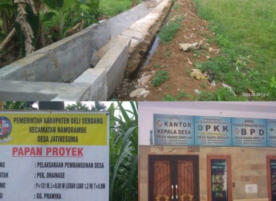 Terkesan Asal Jadi Proyek Pengerjaan Drainase Senilai Rp.144.603.200, Ini Tanggapan Kades dan Camat