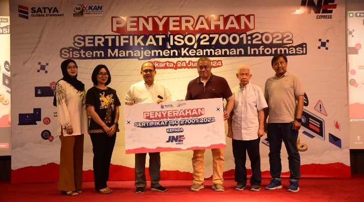 JNE Raih Sertifikasi ISO 27001:2022 untuk Sistem Manajemen Keamanan Informasi