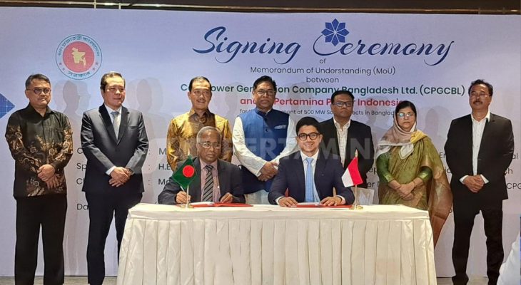 Dukung Transisi Energi, Pertamina NRE Sepakat Kembangkan Energi Terbarukan di Bangladesh