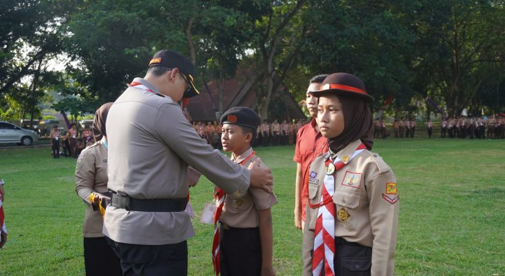 Kapolres Langkat AKBP David Triyo Prasojo Buka Perkemahan Pramuka: Membentuk Generasi Berkarakter dan Mandiri