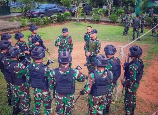 Satgas Pamtas Statis RI-PNG Yonif 111/KB Jadikan Binter Sebagai Fungsi Utama TNI Dalam Penugasan Di Perbatasan