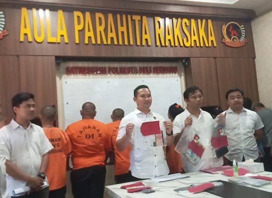 18 Pemain Judi Online dan Tembak Ikan Gol di Polresta Deli Serdang