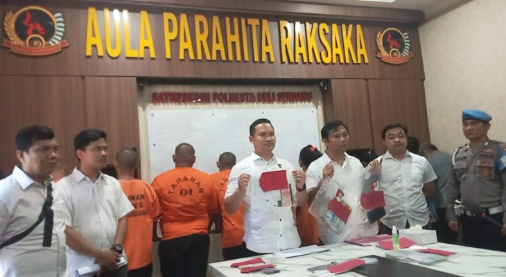 18 Pemain Judi Online dan Tembak Ikan Gol di Polresta Deli Serdang