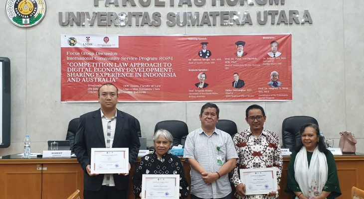 Fakultas Hukum USU, KPPU Dan University New South Wales (UNSW) Sidney Australia Gelar FGD Pendekatan Hukum Persaingan Di Sektor Ekonomi Digital